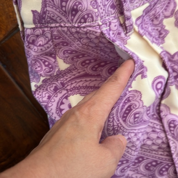 Urban Outfitters purple & cream paisley pants size 6 - Picture 4 of 5